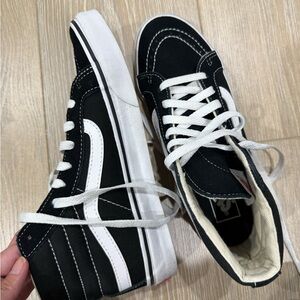 Black and White High-Top Sneakers